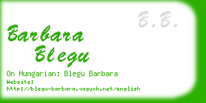 barbara blegu business card